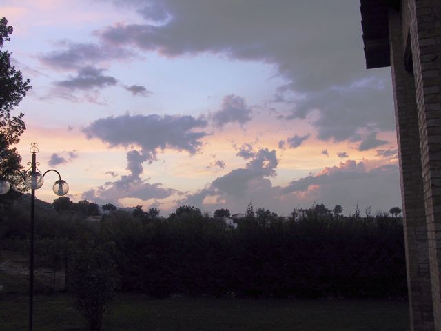 Sunset at the villa