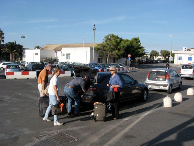 The groups arrives in Palermo